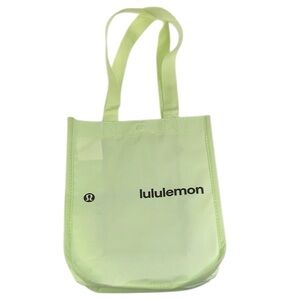 Lululemon small tote bag. Lime green with black logo and lettering. New.